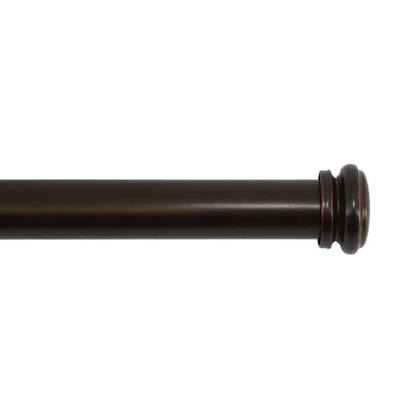 72 in. - 144 in. Telescoping 1 in. Single Curtain Rod in Oil-Rubbed Bronze (AORB144FOHJ07) 72 in. - 144 in. Telescoping 1 in. Single Curtain Rod in Oil-Rubbed Bronze (AORB144FOHJ07)